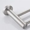 Bathroom Towel Bar Bathroom Wall-Mounted Susdurable Bathroom Rack Towel Rack Double Pole Tower Hanger/50Cm