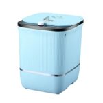 CHUNYU 3 KG Mini Washing Machine High Temperature Cooking And Washing Small Semi-automatic Single Barrel (Color : White-style)