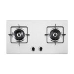 Gas Cooktop, Gas Hob Stovetop 2 Burners, Dual Fuel Sealed Burners, Stainless Steel Built-In Gas Hob, Pulse Ignition Gas Stove