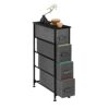 FGHOEV Light Gray Storage Cabinet, Non-woven Fabric Box, 4-layer Storage Cabinet, Easy To Assemble
