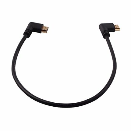 LARRITS 0.5m High Speed V2.0 HDMI Cable Male To Male Ultra Short With Double 90 Degree Elbow Right Angle Support 4K 1080P For HDTV PS4 Xbox Proje