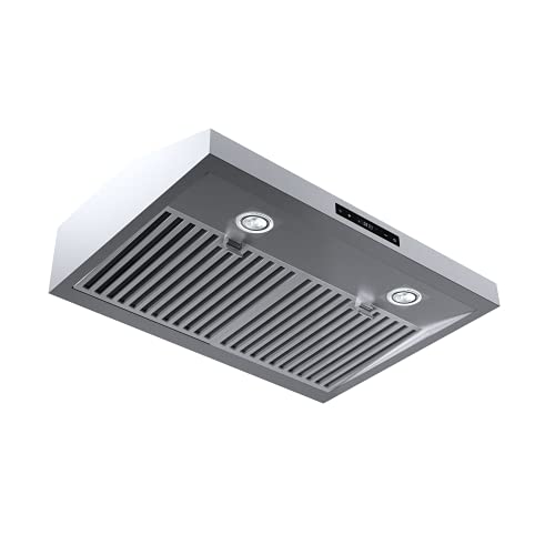 Blue Ocean RH76TUC 30 in. 500 CFM Stainless Steel Under Cabinet Range Hood | 6-Speed LED Display Touch Screen | Ultra-Quiet