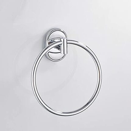 Vintage Towel Ring Silver Chrome Finish Wall-mounted Towel Ring Towel Bar Solid Brass Bathroom Accessories Bathroom Accessories