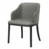 dining chair Kitchen Dining Room Furniture Chairs Living Room Armchair Modern Leather High Back Padded Soft Seat Dining Chairs Black Metal Legs L