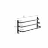 SMLJLQ Creative Black Paint Towel Rack Toilet Three-Layer Towel Bar Towel Rack Bathroom Cardinal Bathroom Towel