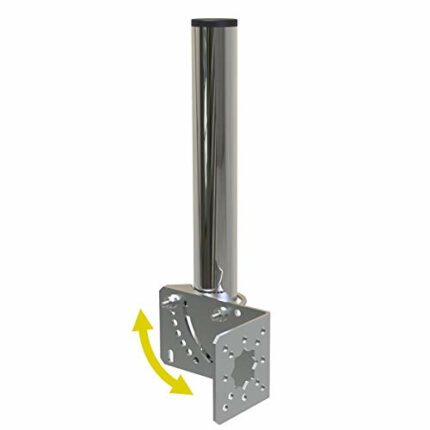 Aimeboost 1.5" Diameter and 12" Length Pole Mount Bracket to Wall Mount Pole Weather Station for Outside Home Antenna TV Antenna Mast Adjustable