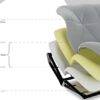 HNNHOME Modern Eris Padded Swivel Fabric Home Office Desk Computer Chair, Height Adjustable (Grey, Velvet)