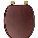 Croydex Moulded Wood Toilet Seat, Mahogany Effect, Brown, 48 x 38 x 7 Centimeters