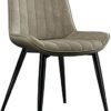dining chair Modern Dining Chairs Upholstered Kitchen Room Chairs with Metal Legs Modern High Back Leisure Accent Chairs with Non-Slip Foot Pad (
