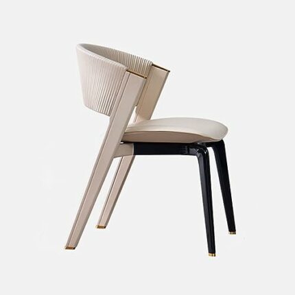 LEIGE Dining Chairs Backrest Dining Room Metal Chairs Kitchen Furniture Lounge Chair