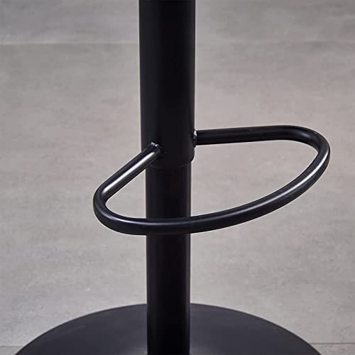 Bar Stools with Back Adjustable Swivel Barstools with Footrest Kitchen Counter Height Dining Chairs Gaslift Metal Legs with Footrest Upholstered