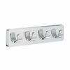 Smedbo "Ice" Quadruple Towel Hook, Polished Chrome
