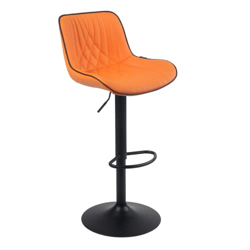 YOUTASTE Single Modern Bar Stool with Back Adjustable Barstools Luxury Upholstered Bar Chairs Faux Leather Counter Height Bar Stool Swivel Barsto