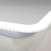 Talos Bathroom mirror with lighting Moon - bathroom mirror 40 x 45 cm - with surrounding ambient light - light color neutral white aluminum frame