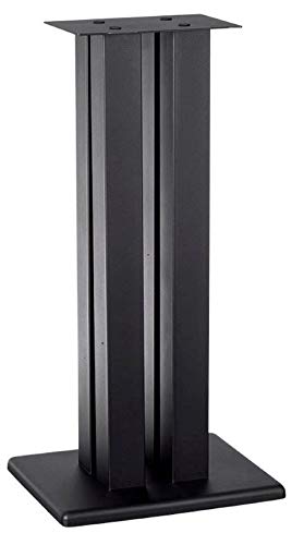 Monolith 28 Inch Speaker Stand (Each) - Black | Supports 100 lbs, Adjustable Spikes, Compatible With Bose, Polk, Sony, Yamaha, Pioneer and others