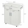 JJZXD Solid Wood American Household Mobile Hand-push Kitchen Multifunctional Sideboard Snack Food Cart Hotel Commercial