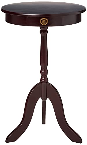 Frenchi Furniture Table, Wood, Mahogany, 15.76 in x 15.76 in x 24.82 in