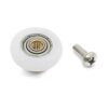 Set of 4 Dia 19mm Stainless Steel Shower Door Wheels Rollers Runners, White, 19mm x 5mm (Stainless steel-4PCS)