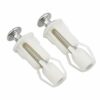 Kissral Toilet Seat Fittings and Fixtures 2pcs Toilet Lid Screws Stainless Steel Top Fixing Hinges Screws Expanding Nylon Nuts White Fixing Bolt