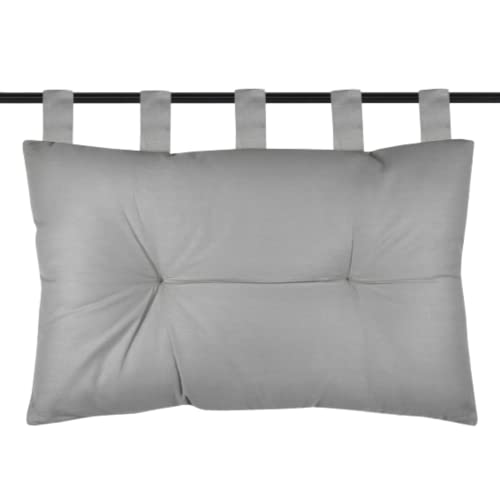 Lovely Casa - Headboard - Size 70 x 45 x 10 cm - 100% cotton - Sage colour - Oxford design - Satin cotton Elegant and soft to the touch - Perfect