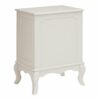 Premier Housewares Garden Storage MDF White Finish Bedside Table Outdoor Storage Box Garden Storage Box Waterproof Large Sideboard Storage Cabine