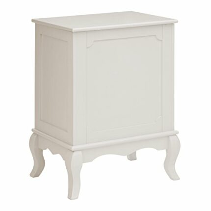 Premier Housewares Garden Storage MDF White Finish Bedside Table Outdoor Storage Box Garden Storage Box Waterproof Large Sideboard Storage Cabine