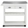 BHVXW Rolling Kitchen Island Trolley Cart With Drawers Kitchen Storage Racks Parlor Bathroom Office Shelf Gadget (Color : Wit, Size : 34.5x16x32c