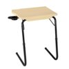 OAK N' OAK TABLE BUDDY smart® MARBLE | Adjustable Multi Position Portable Folding Table Mate with Cup Holder for Bed Trey, Work, Watch TV, Dining