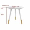 Aspect Martini Metal Tray Round Side/End/Lamp Table, 45 dia x 46cm H, White