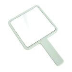 Handheld Mirror Cosmetic Mirror Mini Square Clear Portable Plastic Cosmetic Mirror for Women Gift Touch Up Home Travel Nordic Green