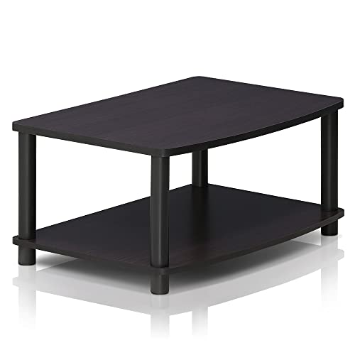 Furinno Toolless TV Stands, Wood, Dark Walnut, one size