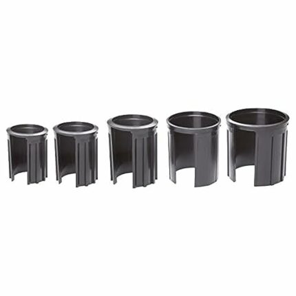 Doppler 85897RR AZ-RR Reducing Sleeves for Parasol Stand Set of 5, Black