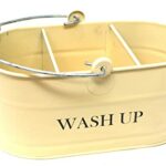 Cornish Cream Colour Kitchen Sink Enamel Washing up Sink Tidy | Sink Caddy | Kitchen Sink Organiser | Sink Accessories | Washing up Utensil Holde