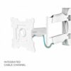 ONKRON TV Wall Mount for 17" to 43-inch LCD LED Flat Screens Bracket up to 35 kg Full Motion Arm VESA up to 200 x 200 mm NP28 White