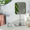Home Faceted Pedestal Mirror