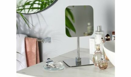 Home Faceted Pedestal Mirror