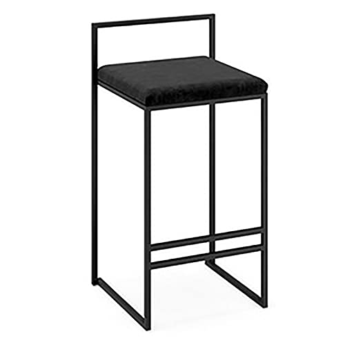 RTYHN Modern Design Kitchen Breakfast Bar Stool, Velvet Seat Barstools Chairs,with Black Metal Base, for Breakfast Bar, Kitchen and Home Barstool