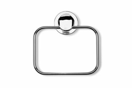 Croydex Stick n Lock 2, Adhesive Towel Ring, 5 Year Rust Free Guarantee