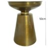 ASPECT Lucida Hand-Crafted Aluminum Side Drum Table, Light Brass, 38.5 Dia x50(H) cm