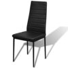 DINGZZ Kitchen Tables and Chairs Set Dining Room Table Set for 6 Black