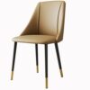 dining chair Kitchen Dining Room Furniture Chairs Dining Chairs Modern Leather High Back Padded Soft Chairs Leather Chairs With Black Metal Legs