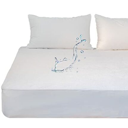 Waterproof RV Bunk Mattress Protector for 30 x 75 Narrow Twin Bed or Camper Mattress Soft Quiet Bamboo Terry Fitted Cot Size Matress Cover