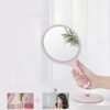 QUANJJ Dressing Makeup Portable Double-Sided Portable Desktop Handle LED with Light Fill Light to Send Girls