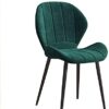 Dining Chairs Velvet Seat and Backrest with Sturdy Metal Legs for Kitchen Dining Room Lounge (Color : Style 6, Size : Black chair legs)