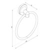 Agua Accessories Towel Ring for Hanging Towel Hanger, Towel Holder Wall Mounted for Bathroom & Kitchen Bathroom Accessories Chrome 12 Years