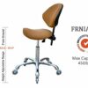 FRNIAMC Adjustable Saddle Stool Chairs with Back Support Ergonomic Rolling Seat for Medical Clinic Hospital Lab Pharmacy Studio Salon Workshop Of