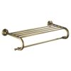HIGOH Towel Racks, Bathroom Towel Rack Wall Mounted Towel Holder,Bathroom Copper Towel Rack,European Retro Antique Bathroom Towel Bars,Double She