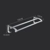 KNOXC Towel Racks, Bathroom Towel Bar, Space Aluminum Towel Double Pole Frame Without Drill Towel Rack