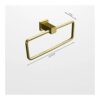 HIGOH Towel Rack Towel Rack Bathroom Towel Holder, Towel Hanger Storage Shelf Towel Rack Rail, Bathroom Accessories, Wall Mounted Brushed Towel R