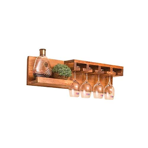 KXDCZ Wood Wine Rack-Wall Mounted Rustic Wood Wine Rack Stem Glass Holder ,Home Kitchen Décor ,Storage Rack